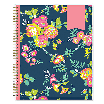 Blue Sky Day Designer Peyton Create-Your-Own Cover Weekly/Monthly Planner, Floral, 11 x 8.5, Navy, 12-Month (July to June): 2025-2026 (107924)