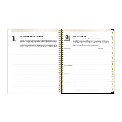Blue Sky Day Designer Peyton Create-Your-Own Cover Weekly/Monthly Planner, Floral, 11 x 8.5, Navy, 12-Month (July to June): 2025-2026 (107924)
