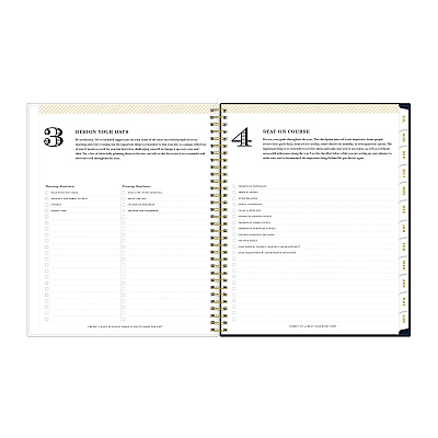Blue Sky Day Designer Peyton Create-Your-Own Cover Weekly/Monthly Planner, Floral, 11 x 8.5, Navy, 12-Month (July to June): 2025-2026 (107924)
