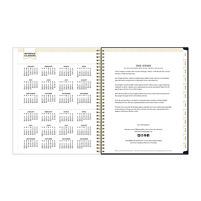 Blue Sky Day Designer Peyton Create-Your-Own Cover Weekly/Monthly Planner, Floral, 11 x 8.5, Navy, 12-Month (July to June): 2025-2026 (107924)
