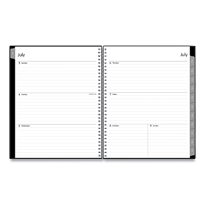Blue Sky Enterprise Academic Weekly/Monthly Planner, 11 x 8.5, Black Cover, 12-Month (July to June): 2025 to 2026 (130609)