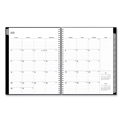 Blue Sky Enterprise Academic Weekly/Monthly Planner, 11 x 8.5, Black Cover, 12-Month (July to June): 2025 to 2026 (130609)