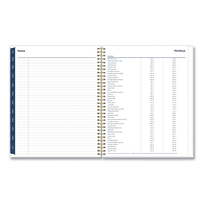 Blue Sky Gemma Academic Year Weekly/Monthly Planner, Geode Artwork, 11 x 8.5, Blue/Purple Cover, 12-Month (July to June): 2025 to 2026 (118177)