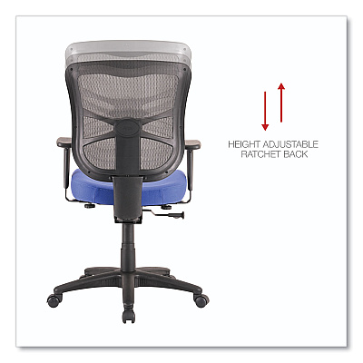 Alera Elusion Series Mesh Mid-Back Swivel/Tilt Chair, Supports Up to 275 lb, 17.9" to 21.8" Seat Height, Navy Seat (ALEEL42BME20B)