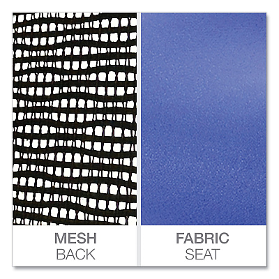 Alera Elusion Series Mesh Mid-Back Swivel/Tilt Chair, Supports Up to 275 lb, 17.9" to 21.8" Seat Height, Navy Seat (ALEEL42BME20B)