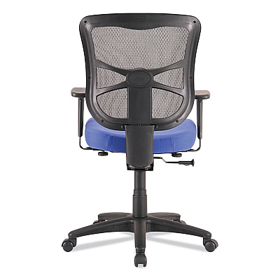 Alera Elusion Series Mesh Mid-Back Swivel/Tilt Chair, Supports Up to 275 lb, 17.9" to 21.8" Seat Height, Navy Seat (ALEEL42BME20B)