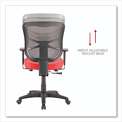 Alera Elusion Series Mesh Mid-Back Swivel/Tilt Chair, Supports Up to 275 lb, 17.9" to 21.8" Seat Height, Red (ALEEL42BME30B)