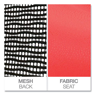 Alera Elusion Series Mesh Mid-Back Swivel/Tilt Chair, Supports Up to 275 lb, 17.9" to 21.8" Seat Height, Red (ALEEL42BME30B)