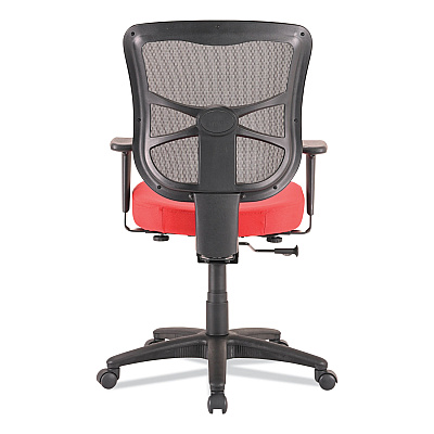 Alera Elusion Series Mesh Mid-Back Swivel/Tilt Chair, Supports Up to 275 lb, 17.9" to 21.8" Seat Height, Red (ALEEL42BME30B)