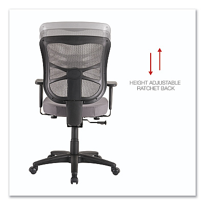 Alera Elusion Series Mesh Mid-Back Swivel/Tilt Chair, Supports Up to 275 lb, 17.9" to 21.8" Seat Height, Gray Seat (ALEEL42BME40B)