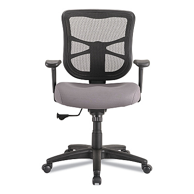 Alera Elusion Series Mesh Mid-Back Swivel/Tilt Chair, Supports Up to 275 lb, 17.9" to 21.8" Seat Height, Gray Seat (ALEEL42BME40B)