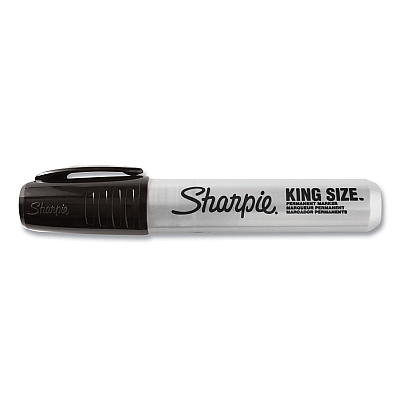 Sharpie King Size Permanent Marker, Broad Chisel Tip, Black, Dozen (15001B)