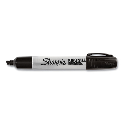 Sharpie King Size Permanent Marker, Broad Chisel Tip, Black, Dozen (15001B)