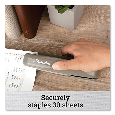 Swingline 747 Business Full Strip Desk Stapler, 30-Sheet Capacity, Steel Gray (SWI74759)