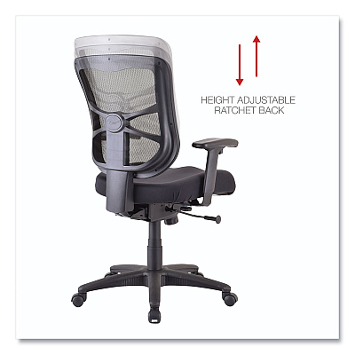 Alera Elusion Series Mesh Mid-Back Swivel/Tilt Chair, Supports Up to 275 lb, 17.9" to 21.8" Seat Height, Black (ALEEL42BME10B)