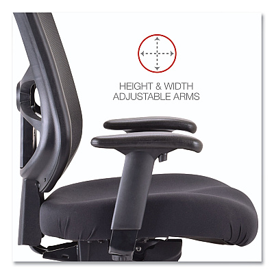 Alera Elusion Series Mesh Mid-Back Swivel/Tilt Chair, Supports Up to 275 lb, 17.9" to 21.8" Seat Height, Black (ALEEL42BME10B)
