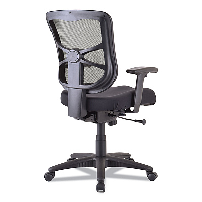 Alera Elusion Series Mesh Mid-Back Swivel/Tilt Chair, Supports Up to 275 lb, 17.9" to 21.8" Seat Height, Black (ALEEL42BME10B)