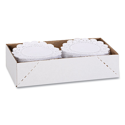 Hoffmaster Cambridge Lace Doilies, Round, 6", White, 1,000/Carton (HFM500235)