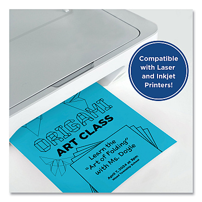 Printworks Color Paper, 24 lb Text Weight, 8.5 x 11, Blue, 500/Ream (PRB00102)
