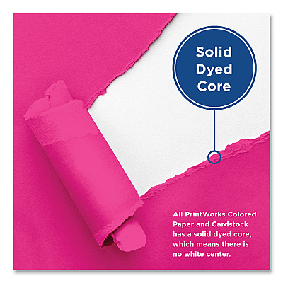 Printworks Color Paper, 24 lb Text Weight, 8.5 x 11, Fuchsia, 500/Ream (PRB00100)