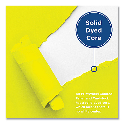 Printworks Color Paper, 24 lb Text Weight, 8.5 x 11, Lemon Yellow, 500/Ream (PRB00101)