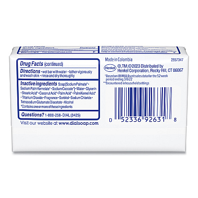 Deodorant Bar Soap, Iconic Dial Soap Scent, 4 oz, 36/Carton (DIA92633)