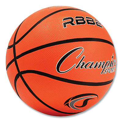 Champion Sports Rubber Sports Ball, For Basketball, No. 5 Size, Junior Size, Orange (CSIRBB2)