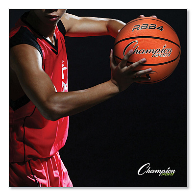 Champion Sports Rubber Sports Ball, For Basketball, No. 5 Size, Junior Size, Orange (CSIRBB2)