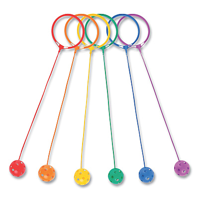 Champion Sports Swing Ball Set, 5.5" Diameter, Assorted Colors, 6/Set (CSISBSET)