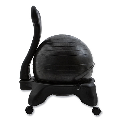 Champion Sports FitPro Ball Chair, Supports Up to 200 lb, Gray (CSIBCHX)