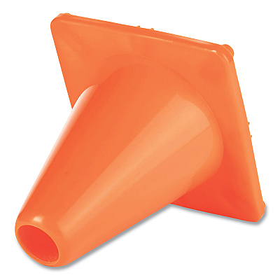 Champion Sports Hi-Visibility Vinyl Cones, 6" Tall, Fluorescent Orange, 9.5" x 9.5" Base (CSIC6OR)