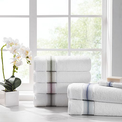 Aston & Arden Turkish Striped Bath Towel 30x60 Pewter, Pack Of 2 (PNP-BT-STT3060-18PTR)
