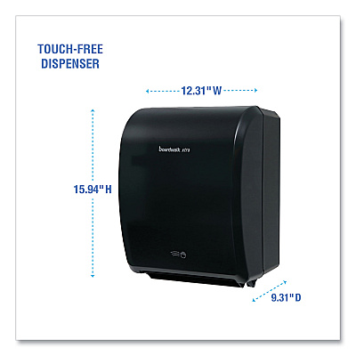 Boardwalk Xtra Electronic Hand Towel Dispenser, 12.31 x 9.31 x 15.94, Black (BWK33GREEN)