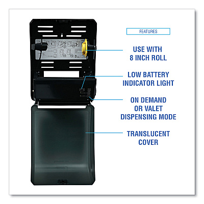 Boardwalk Xtra Electronic Hand Towel Dispenser, 12.31 x 9.31 x 15.94, Black (BWK33GREEN)