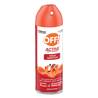 OFF! ACTIVE Insect Repellent, 6 oz Aerosol Spray, 12/Carton (SJN334678)