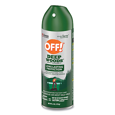 OFF! Deep Woods Insect Repellent, 6 oz Aerosol Spray, 12/Carton (SJN354266)