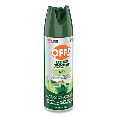 OFF! Deep Woods Dry Insect Repellent, 4 oz Aerosol Spray, Neutral, 12/Carton (SJN315652)
