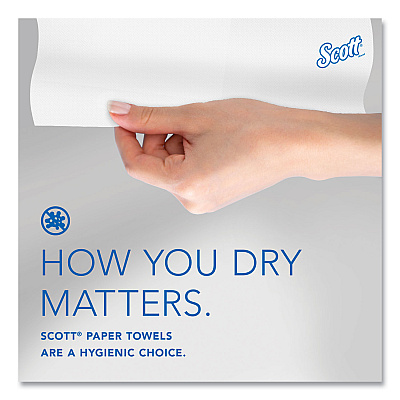 Pro Hard Roll Paper Towels with Absorbency Pockets, for Scott Pro Dispenser, Gray Core Only, 1-Ply, 7.5" x 900 ft, 6 Rolls/CT (KCC43960)