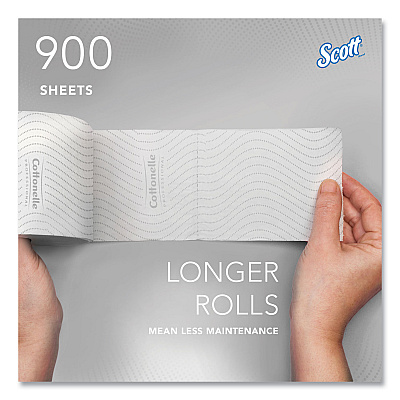 Cottonelle Clean Care Bathroom Tissue, Septic Safe, 2-Ply, White, 900 Sheets/Roll, 36 Rolls/Carton (KCC53862)