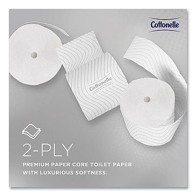 Cottonelle Clean Care Bathroom Tissue, Septic Safe, 2-Ply, White, 900 Sheets/Roll, 36 Rolls/Carton (KCC53862)