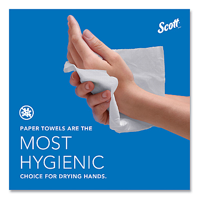 Scott Essential 100% Recycled Fiber Hard Roll Towel, 1-Ply, 8" x 800 ft, 1.5" Core, White, 12 Rolls/Carton (KCC01052)