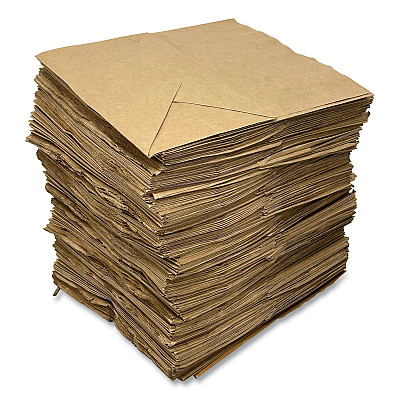 Kari-Out Kraft Paper Bags, Natural Kraft Flat Handles, 11" x 7" x 12", Brown, 250/Carton (KOT1200410)