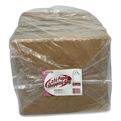 Kari-Out Kraft Paper Bags, Natural Kraft Flat Handles, 11" x 7" x 12", Brown, 250/Carton (KOT1200410)