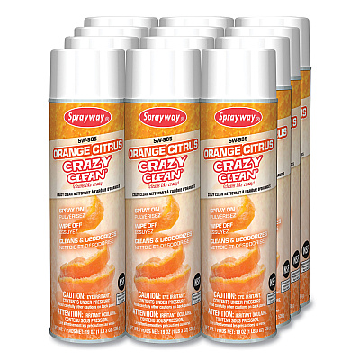 Sprayway Orange Citrus Crazy Clean, Orange Scent, 19 oz Aerosol Spray, Dozen (CGC985)