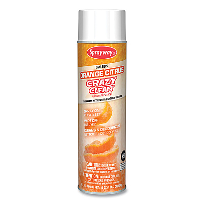 Sprayway Orange Citrus Crazy Clean, Orange Scent, 19 oz Aerosol Spray, Dozen (CGC985)
