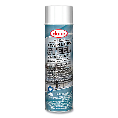 Claire Stainless Steel Maintainer, Lemon Scent, 16 oz Aerosol Spray, Dozen (CGC844)