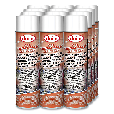 Claire Gel Vandal Mark Remover, 15 oz Aerosol Spray, Dozen (CGC880)