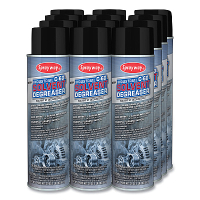 Sprayway C-60 Industrial Solvent Degreaser, 20 oz, Dozen (CGC064)