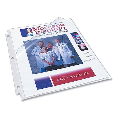 Avery Quick Top and Side Loading Sheet Protectors, Letter, Non-Glare, 50/Box (AVE73803)