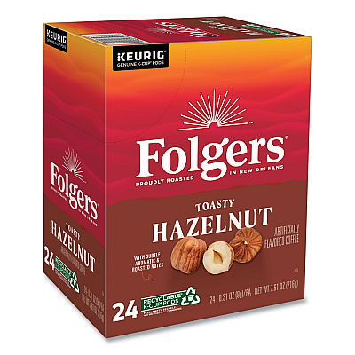 Folgers Toasty Hazelnut Coffee K-Cups, 24/Box (GMT0162)